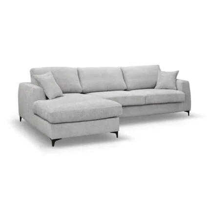 Lounge sofa Cono 3 seater with Fabric Abriamo 02 Front view Slanted