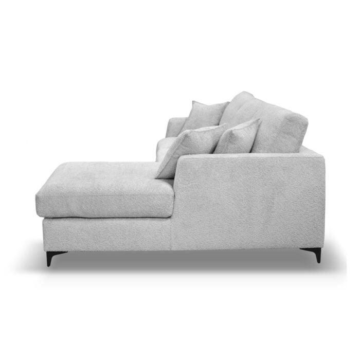 Lounge sofa Cono 3 seater with Fabric Abriamo 02 Side view