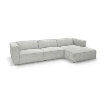 Lounge sofa Lev 3 seater with Fabric Abriamo 02 Front view Right