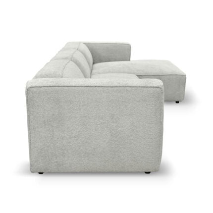 Lounge sofa Lev 3 seater with Fabric Abriamo 02 Side view
