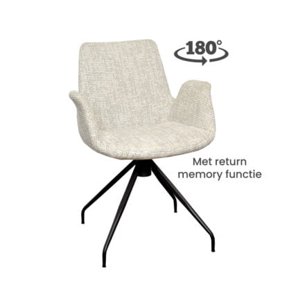 Dining room chair Marloes Fabric Coco Shell 196 Front view Slanted 180.jpg