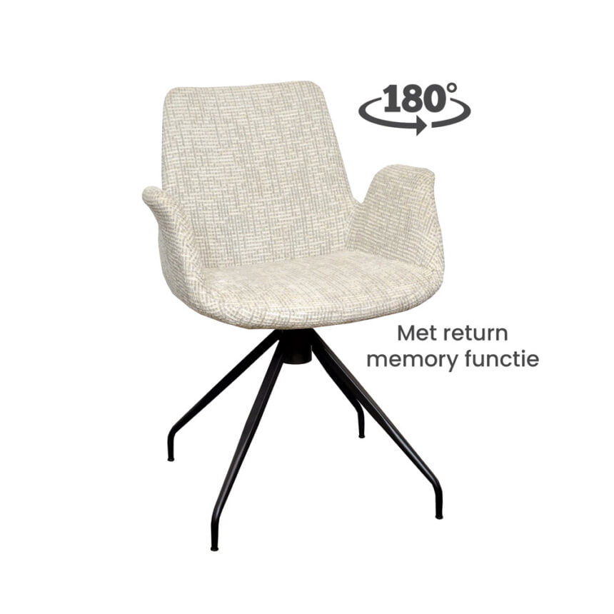 Dining room chair Marloes Fabric Coco Shell 196 Front view Slanted 180.jpg